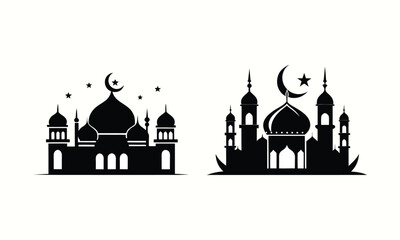 Mosque Silhouette Ramadan Design