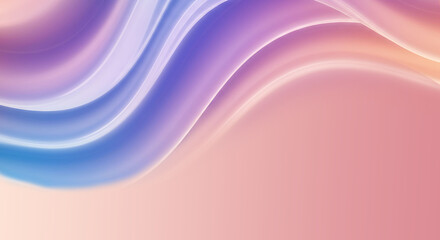 Fototapeta premium Abstract flowing waves of pastel pink and blue background