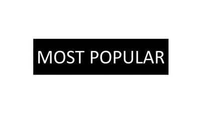 Most Popular Black Banner isolated on white background