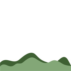 Obraz premium Green Hill Silhouette