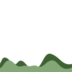 Fototapeta premium Green Hill Silhouette