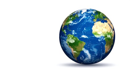 Fototapeta premium Earth globe, realistic depiction