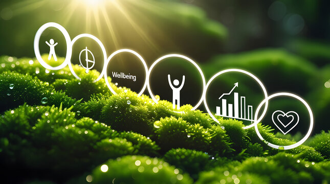 green grass with dew drops