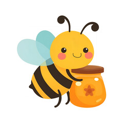 bee and honey