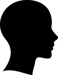 human head silhouette vector illustration