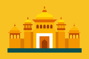 taj mahal vector icon