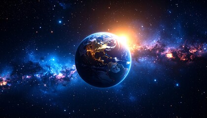 Fototapeta premium Earth in cosmos