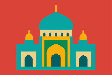 taj mahal vector illustration