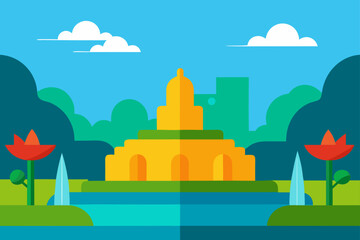 Fototapeta premium vector illustration of a city