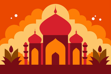 taj mahal vector illustration