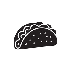  Crunchy Taco Delight, Simple yet tasty taco illustration style, Minimalist taco symbol with dotted texture, vector illustration eps 10.
