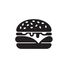 Melty Cheese Burger, Cheese dripping style burger for fast food vibes, vector illustration eps 10.