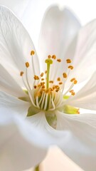Obraz premium White Blossom Macro Flowers Abstract Vertical Mobile Phone Background Wallpaper