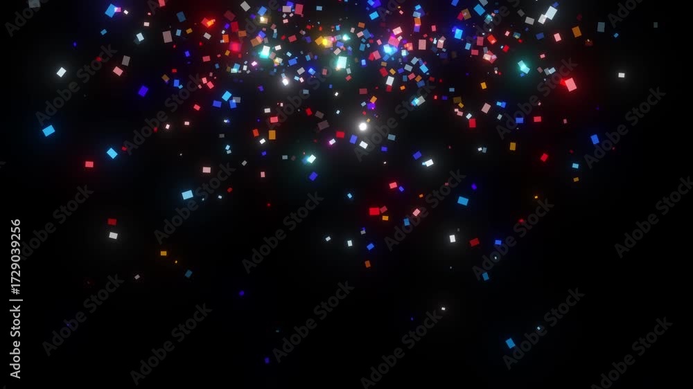 Wall mural shiny bright confetti particle background loop effect