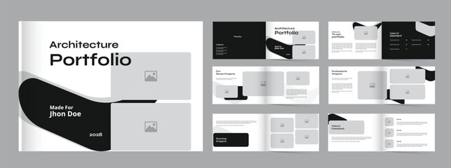 Landscape portfolio template, Architecture Portfolio photography or Interior Portfolio Design