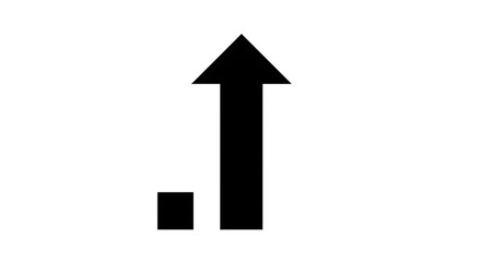 Black arrow isolated on white background, arrow png. A simple graphic of a black arrow pointing...