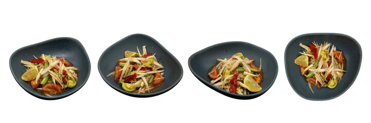 Appetizing Cuisine on Plates: A culinary scene of fresh, vibrant dishes beautifully arranged on stylish plates, inviting viewers to savor the moment and experience culinary delight. 