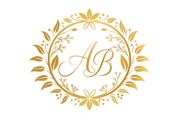 A set of elegant watercolor floral monogram logo designs featuring hand-painted botanical wreaths, pastel roses, peonies, and delicate greenery. Perfect for wedding invitations, luxury branding, femin