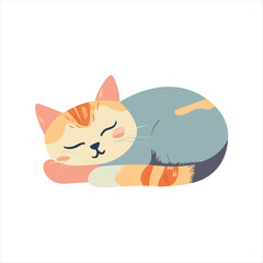 Cute cat sleeping peacefully