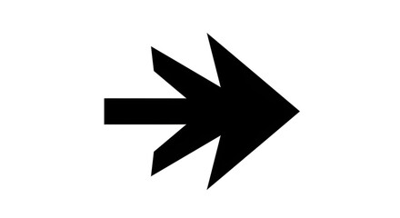 A black arrow pointing to the right, isolated on a white background.