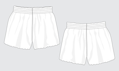 Shorts pant technical drawing template for kids