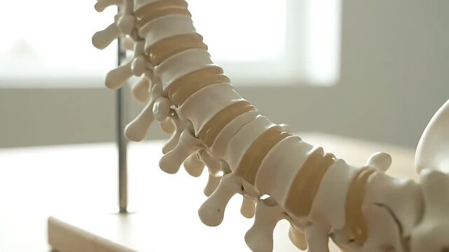 Detailed Human Spine Anatomical Model Close-up Lumbar Vertebrae and Intervertebral Discs for Medical Education Chiropractic and Health Studies