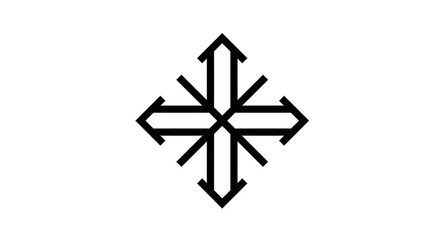 Black arrow isolated on white background, arrow png. A black and white graphic featuring a...