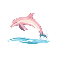Pink Dolphin Leapingector Pink Dolphin Leaping