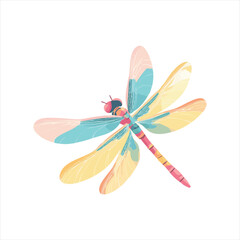 Vibrant dragonfly illustration