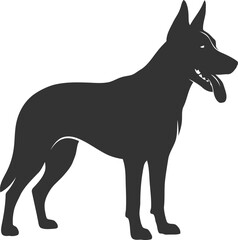 Vector silhouette of a dog animal black illustration