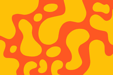 abstract background with orange flames. Lava slime fluid blob. Melted cheese slime blob wallpaper seamless