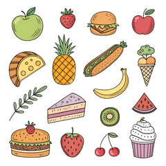 vector illustration collection of hand drawn doodle