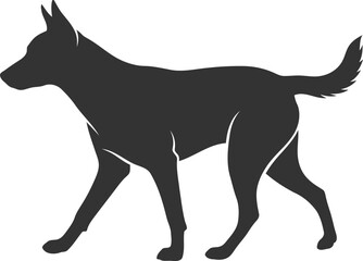 Vector silhouette of a dog animal black illustration