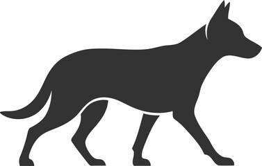 Vector silhouette of a dog animal black illustration