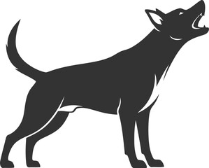 Vector silhouette of a dog animal black illustration