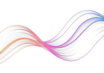 Naklejka premium Abstract colorful wave isolated on transparent background