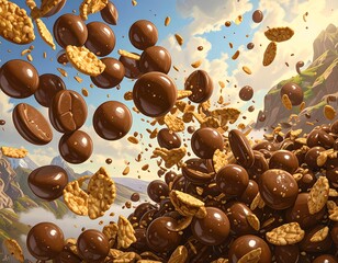 Chocolate and cereal explosion