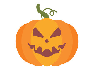 Pumpkin Face Halloween Illustration