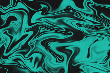Abstract turquoise and black marbled texture with glitter effect, resembling liquid flow and cosmic patterns