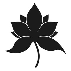 silhouette nolana humifusa flower vector isolated 