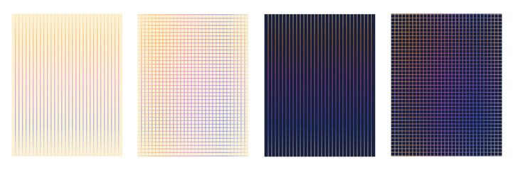 Checkecred Gradient Abstract vector background set. Vector illustration of trendy minimal Gradient Ckecker poster cover template design. Checkered paper sheets collection. EPS 10