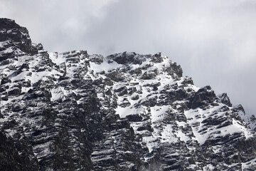 snow covered mountains