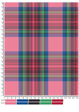 Seamless vector pattern featuring a geometric plaid texture with colorful pastel squares on a pink gingham fabric backdrop for an abstract checkered textile design