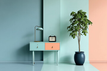 modern office interior with flowers