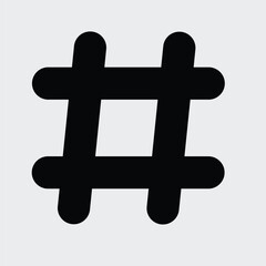 Illustration of an Symbol and Punctuation Hashtag