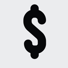 Illustration of an Symbol and Punctuation Dollar Sign