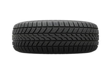 Car tire isolated on white background, 3d rendering, transparent background