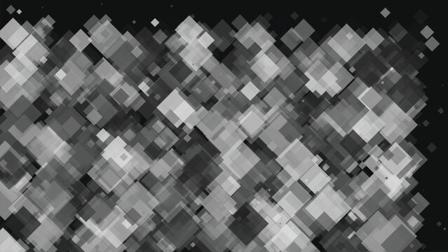 Overlapping translucent gray squares a abstract pattern geometric shapes