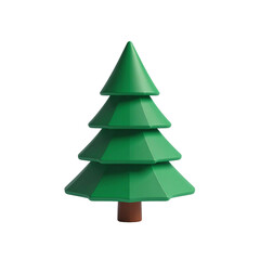 Fototapeta premium A stylized green Christmas tree
