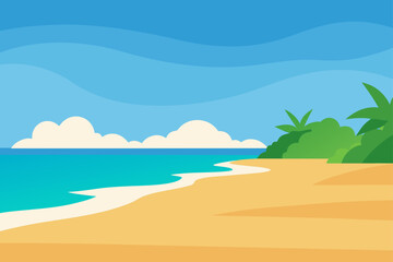 Obraz premium tropical beach with palms
